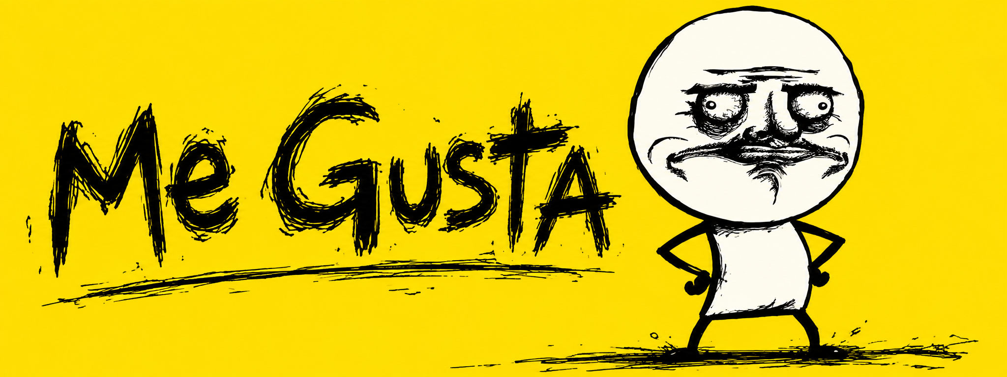 Me Gusta yellow banner